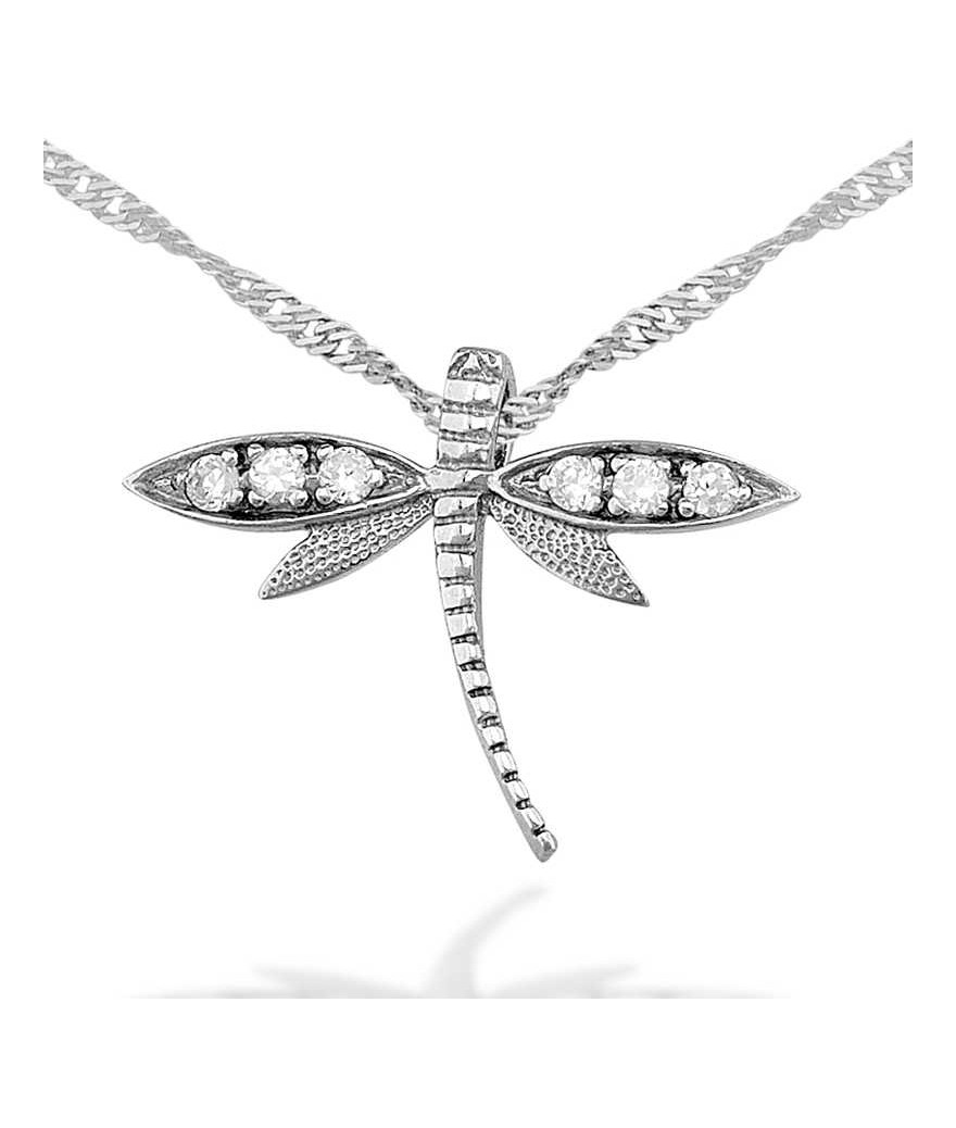 Gümüş Yusufçuk Bayan Kolye