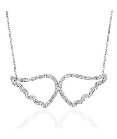 Gümüş Melek Kanadı Bayan Kolye