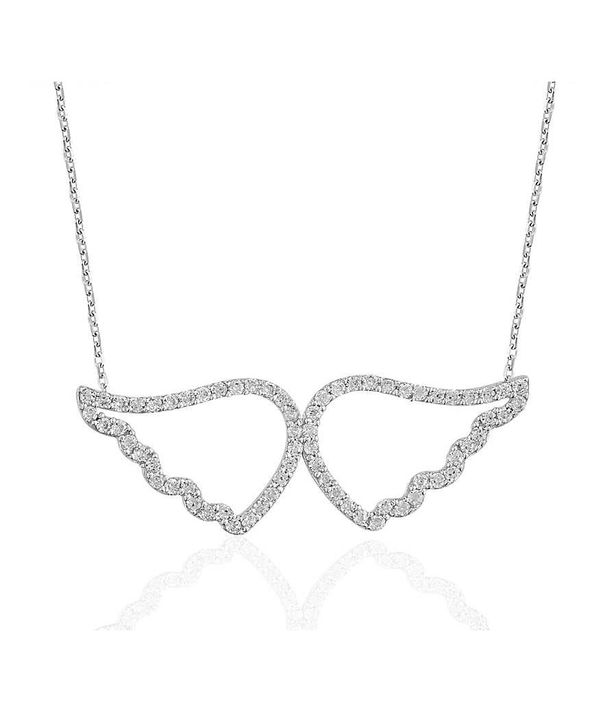 Gümüş Melek Kanadı Bayan Kolye