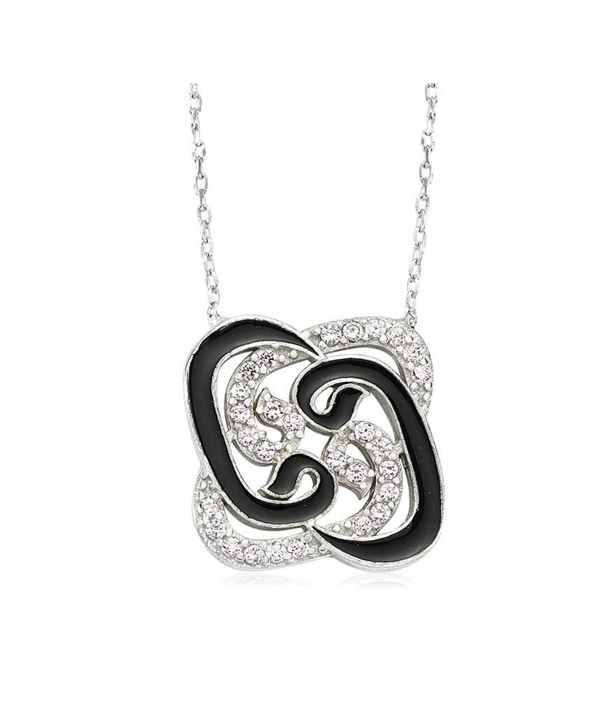 Gümüş Pervane Vav Bayan Kolye