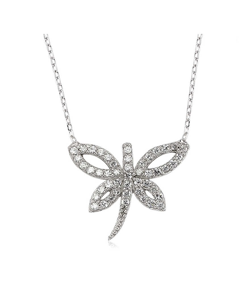 Gümüş Yusufçuk Bayan Kolye