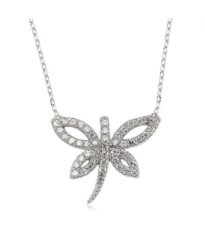 Gümüş Yusufçuk Bayan Kolye