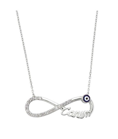 Gümüş Nazarlı Sonsuzluk Canım Bayan Kolye