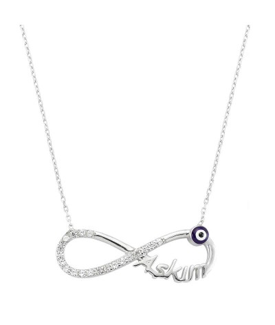 Gümüş Aşkım Sonsuzluk Bayan Kolye