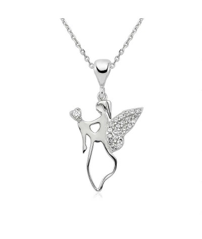 Gümüş Melek Annem Bayan Kolye