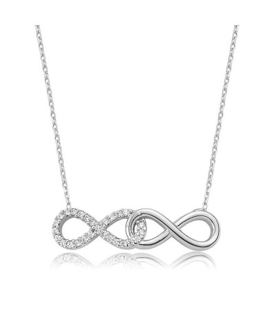 Gümüş Sonsuz Aşk Bayan Kolye