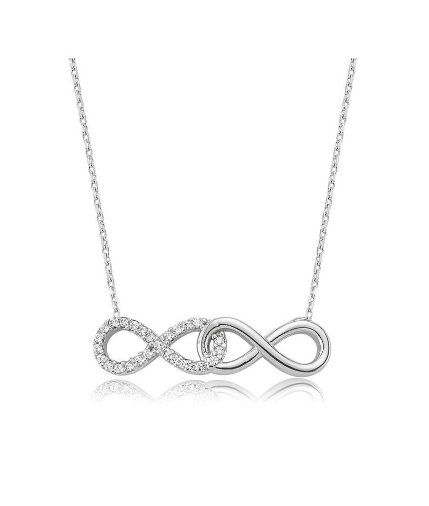 Gümüş Sonsuz Aşk Bayan Kolye