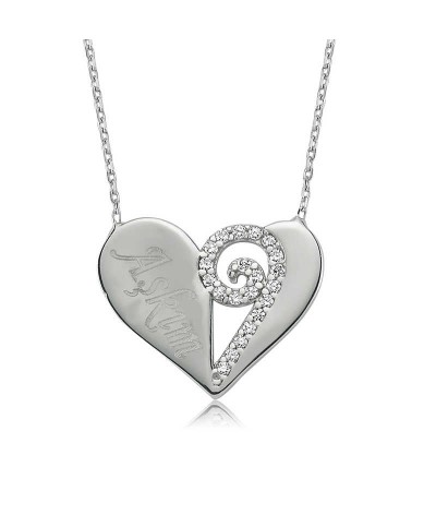 Gümüş Kalpli Aşkım Bayan Kolye