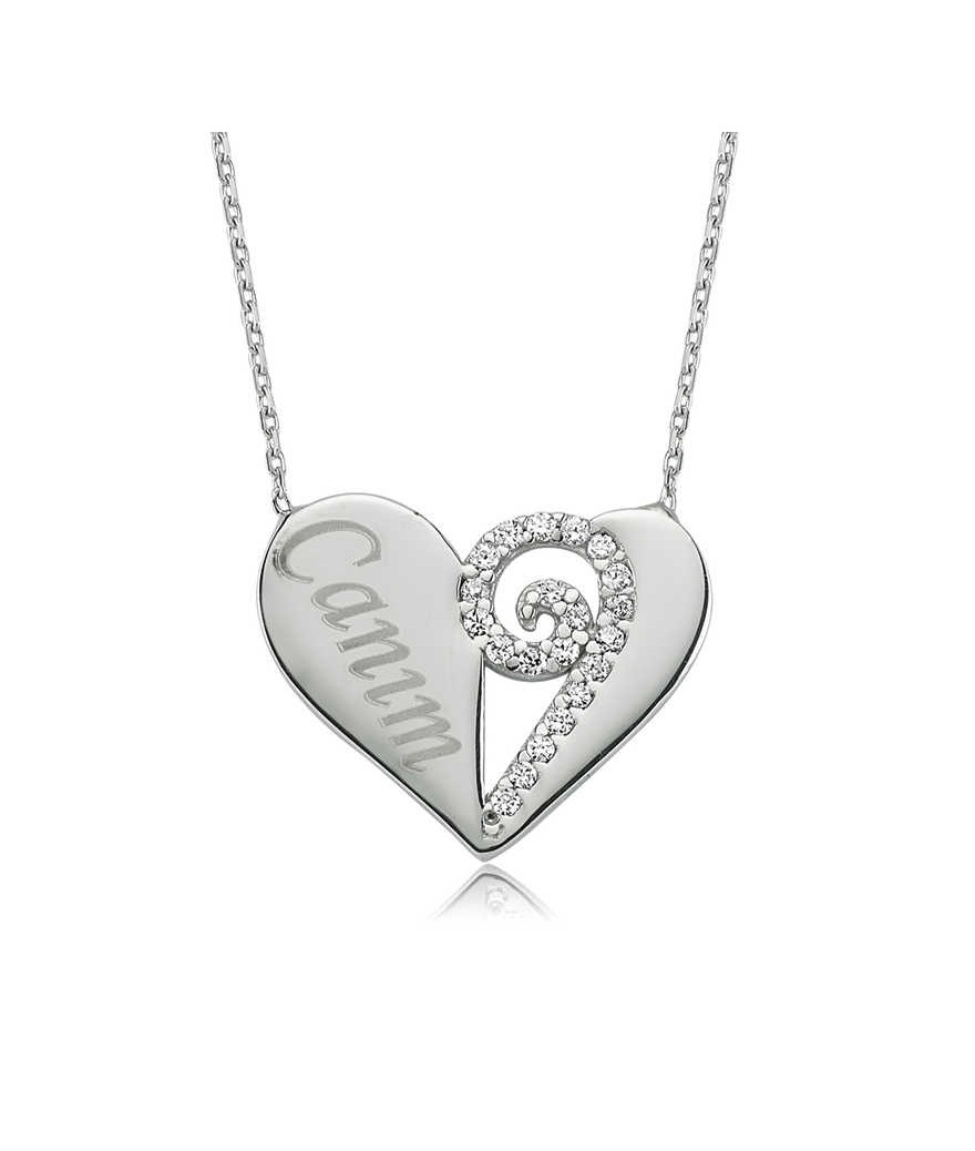 Gümüş Canım Kalp Bayan Kolye