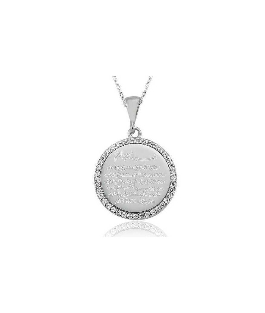 Gümüş Ayetel Kürsi Bayan Kolye
