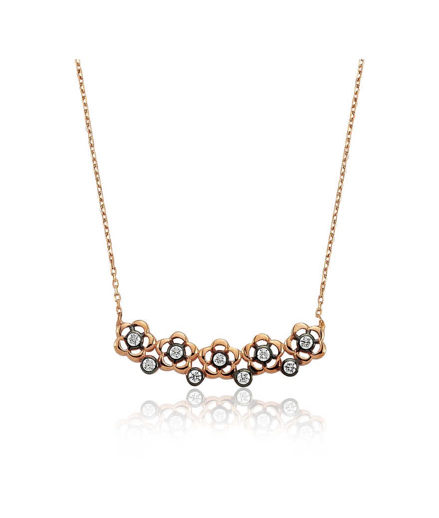 Gümüş Papatya Bayan Kolye