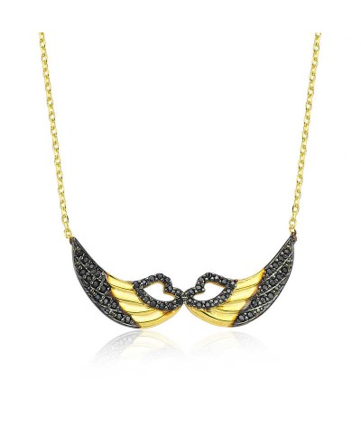 Gümüş Melek Kanadı Bayan Kolye