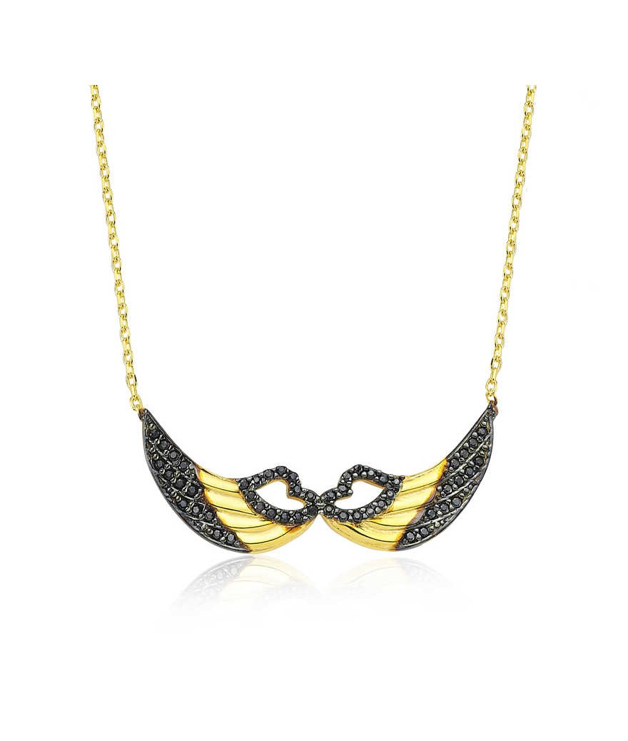 Gümüş Melek Kanadı Bayan Kolye