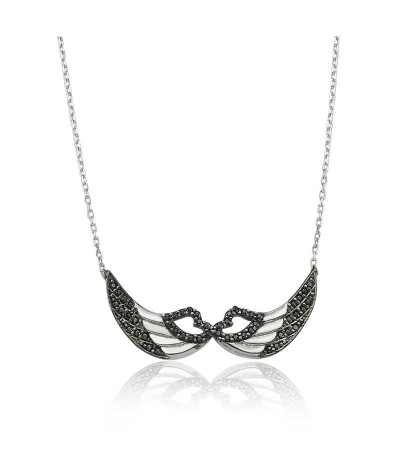 Gümüş Melek Kanadı Bayan Kolye