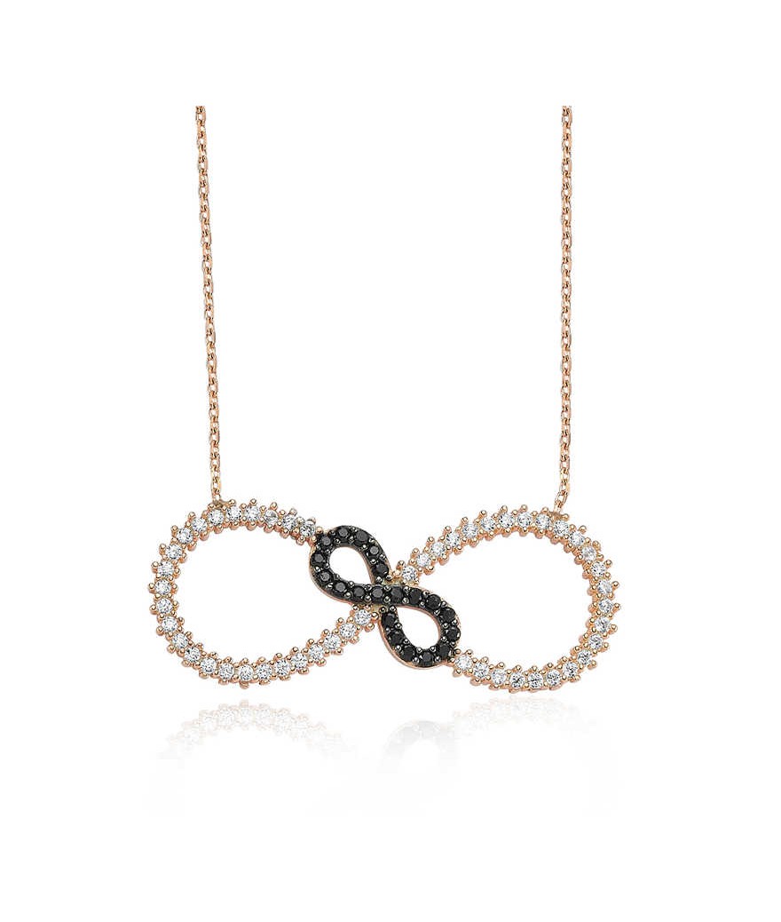 Gümüş İki Sonsuzluk Bayan Kolye