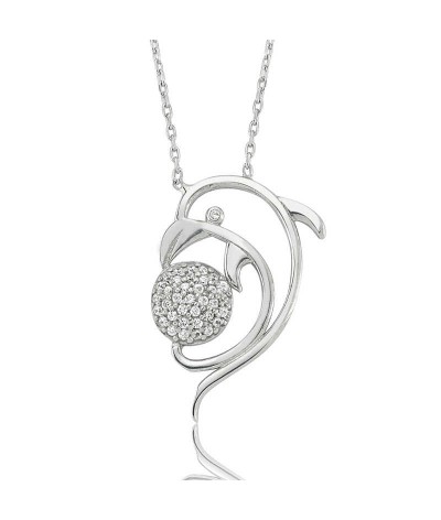 Gümüş Yunus Bayan Kolye