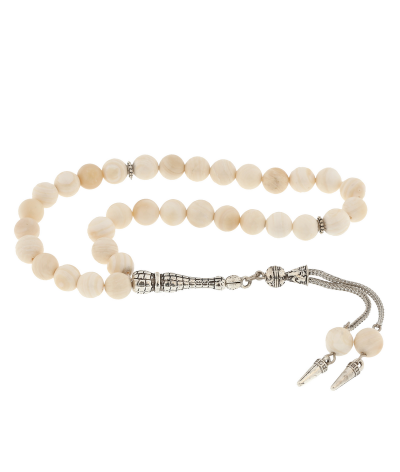 ​Doğaltaş Metal Püsküllü Sedef Taşlı Tesbih