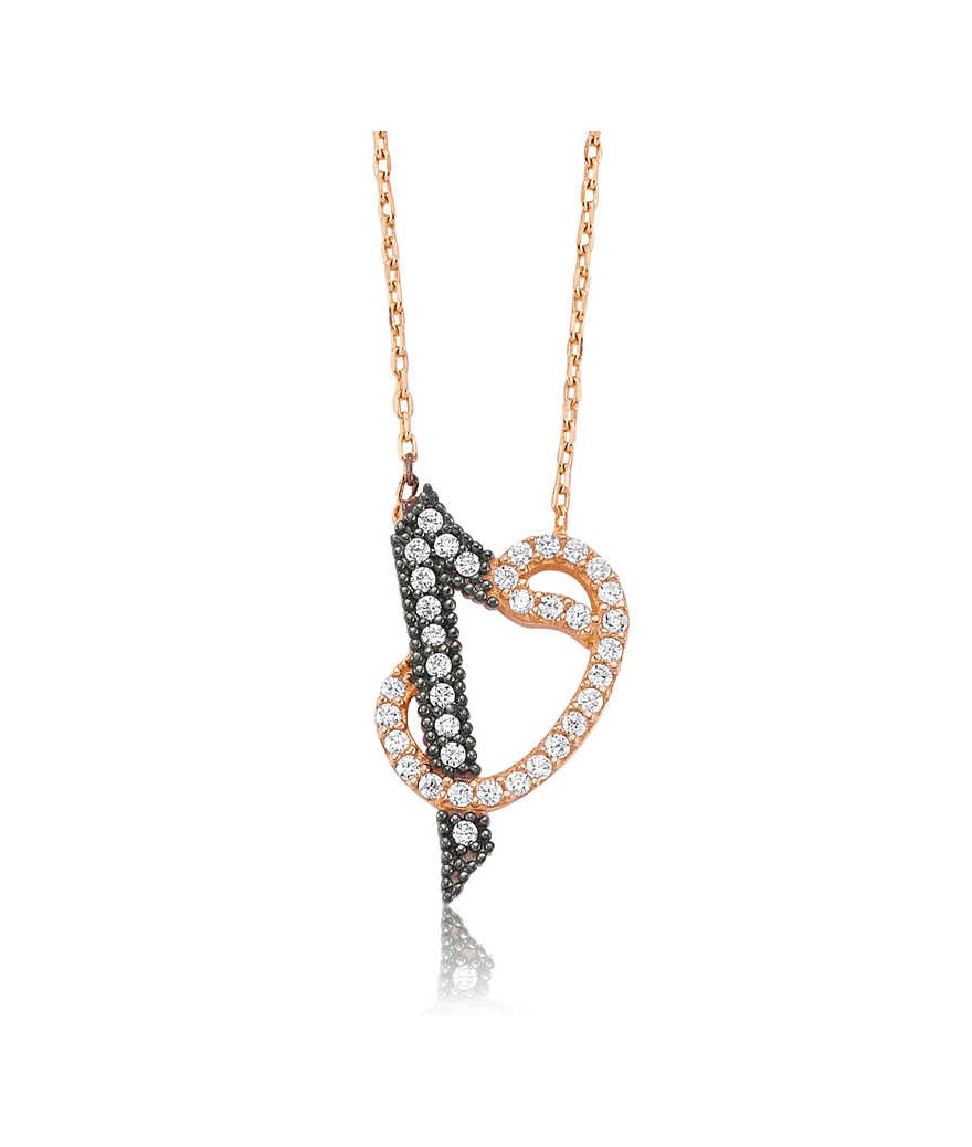 Gümüş Elif Vav Bayan Kolye