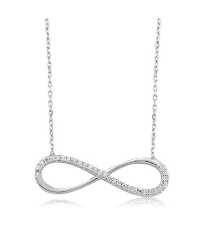 Gümüş Sonsuzluk Bayan Kolye