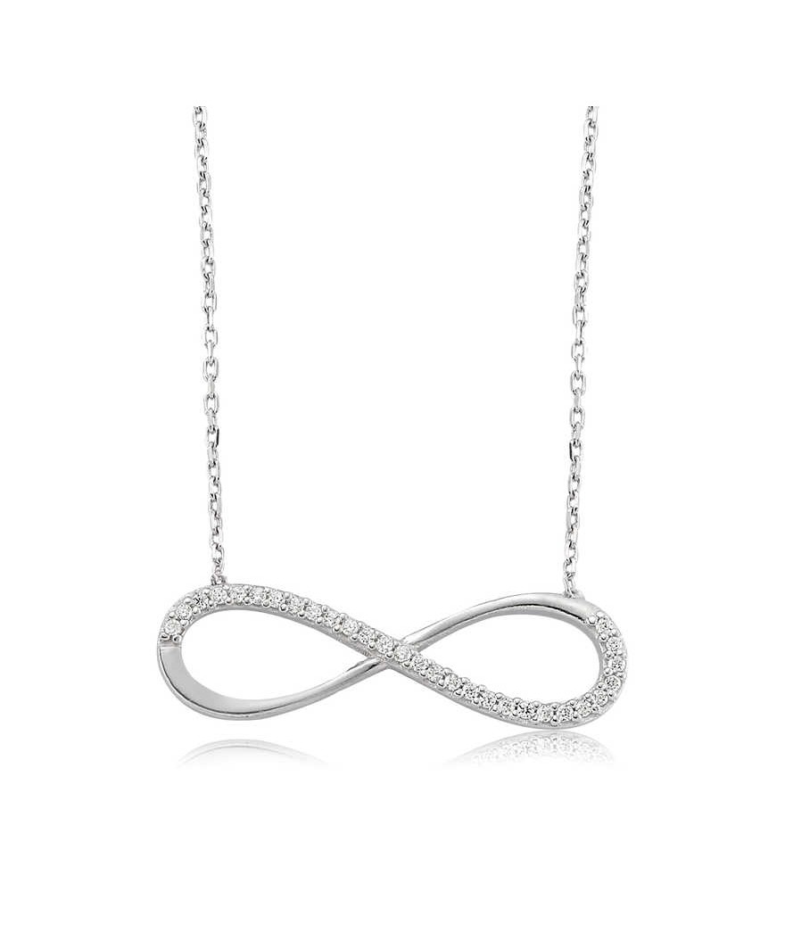 Gümüş Sonsuzluk Bayan Kolye