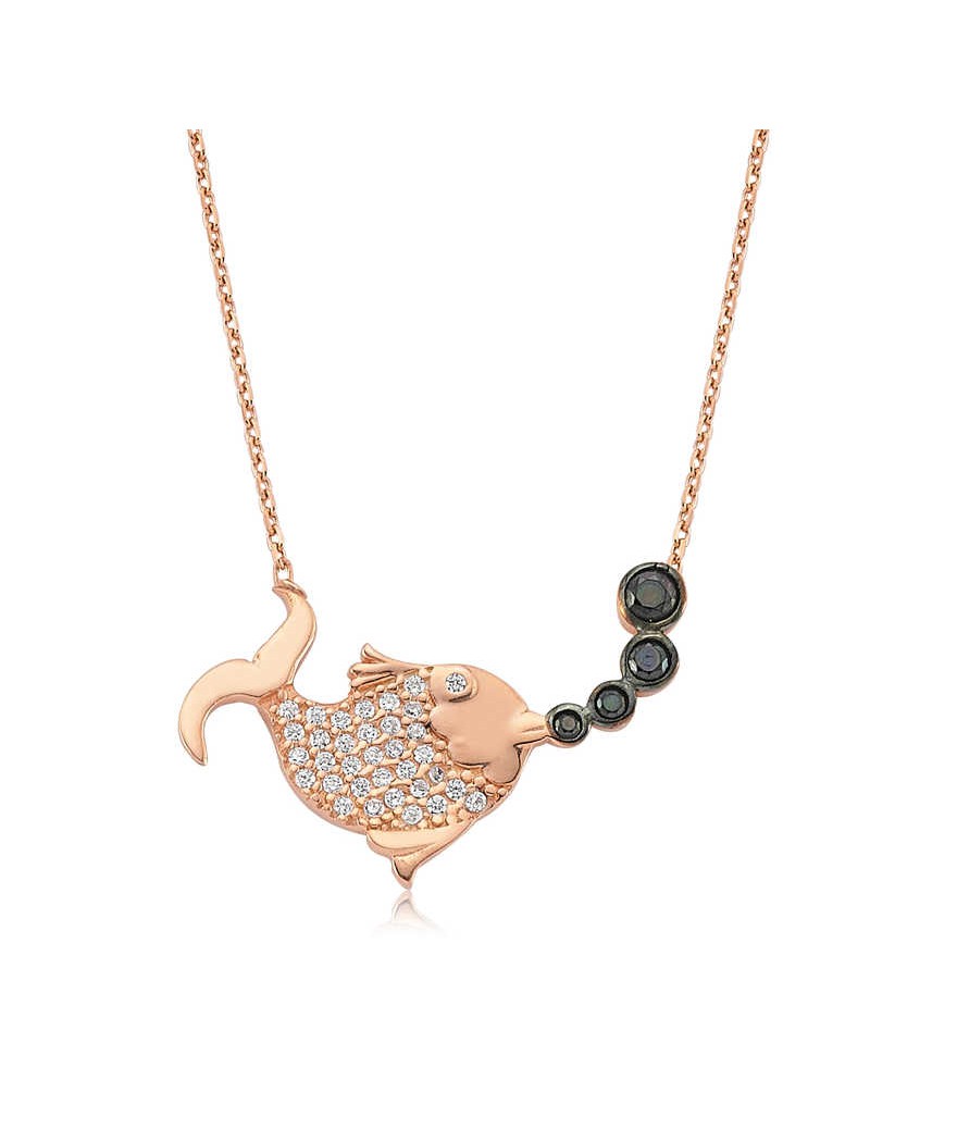 Gümüş Balık Bayan Kolye