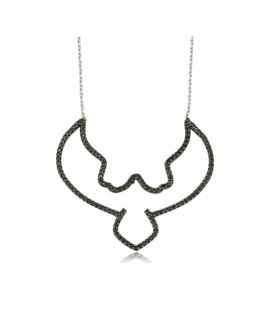 Gümüş Kara Kartal Bayan Kolye