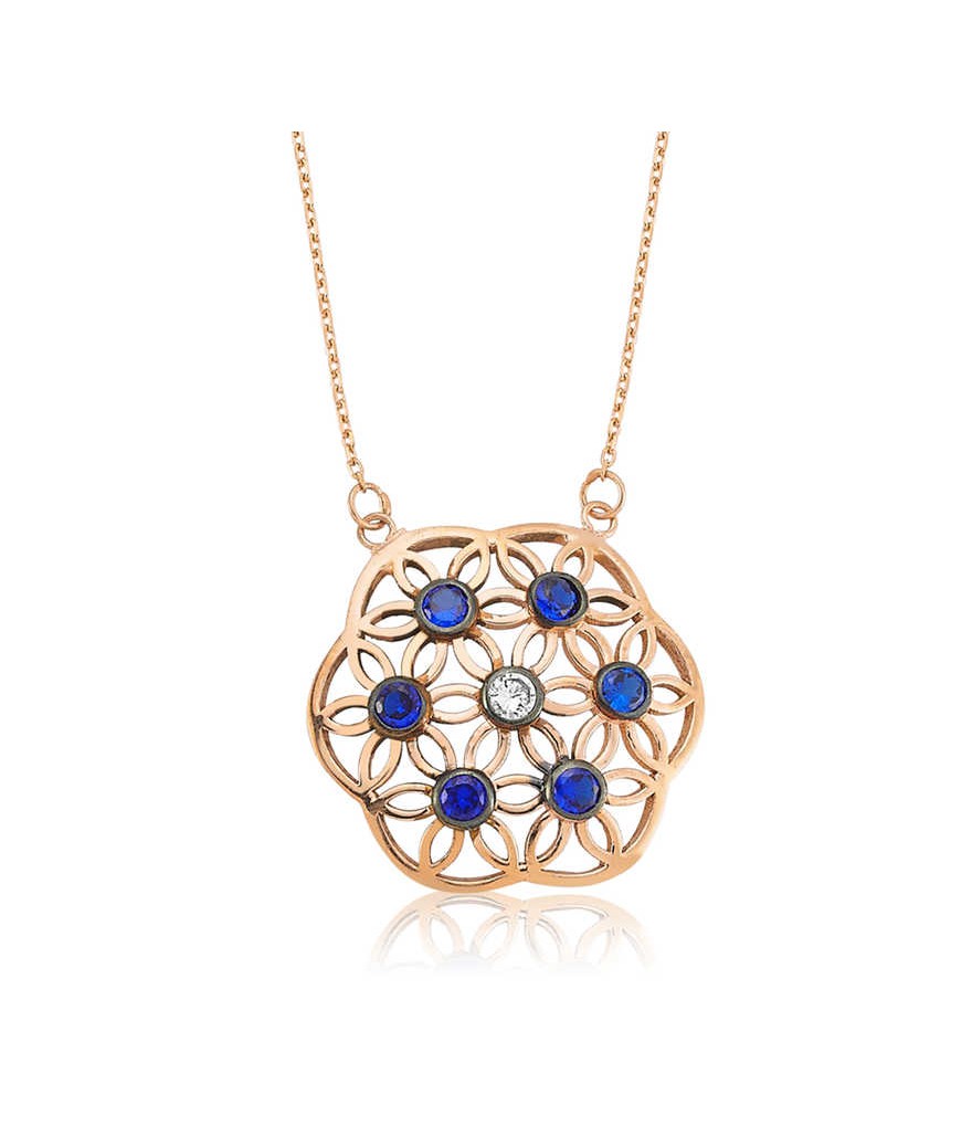 Gümüş Yaşam Çiçeği Bayan Kolye