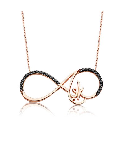 Gümüş Sonsuzluk Aşk Bayan Kolye