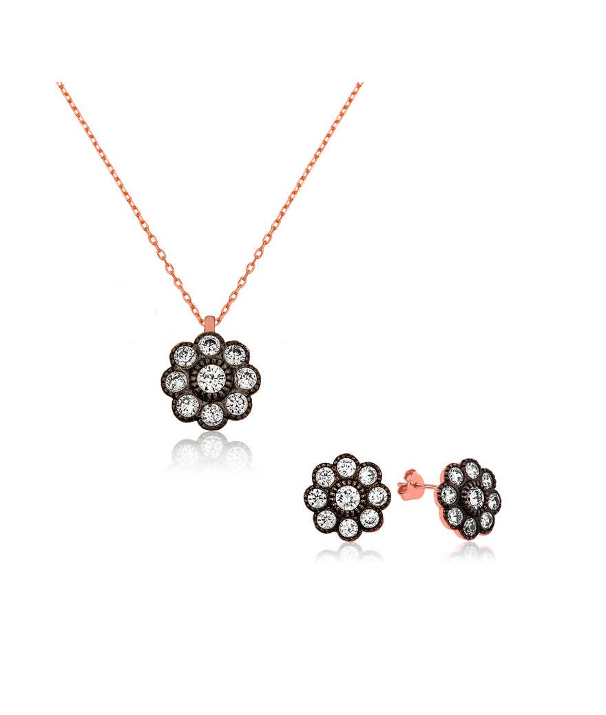 Gümüş Elmas Montür Papatya Bayan Set