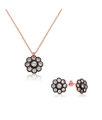 Gümüş Elmas Montür Papatya Bayan Set