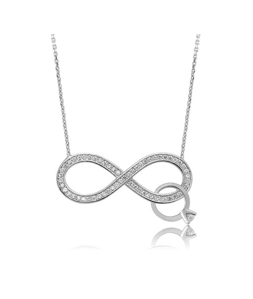 Gümüş Sonsuzluk Tektaş Bayan Kolye