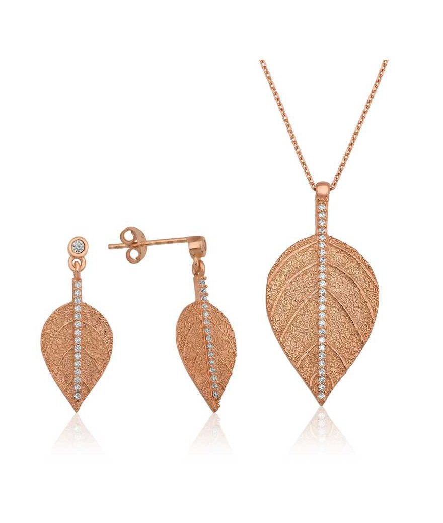 Gümüş Yaprak İkili Set