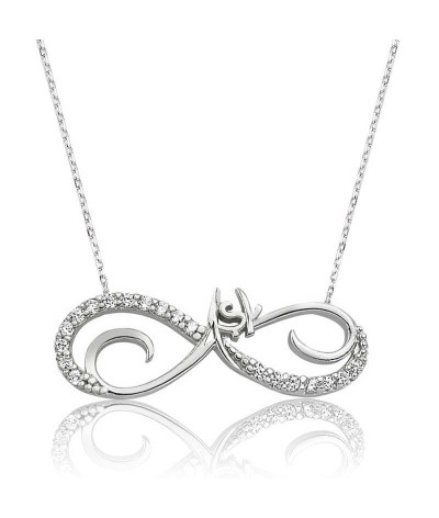 Gümüş Sonsuz Aşk Bayan Kolye