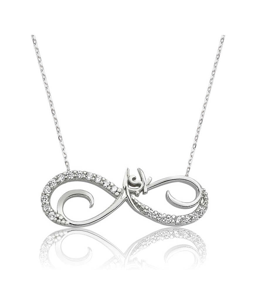 Gümüş Sonsuz Aşk Bayan Kolye