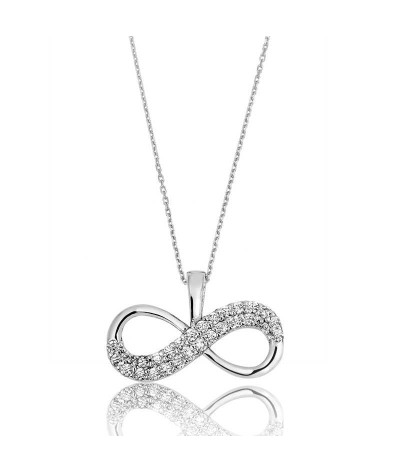 Gümüş Sonsuzluk Bayan Kolye