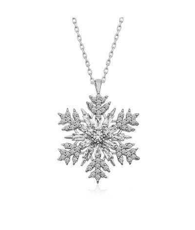 Gümüş Kar Tanesi Kolye
