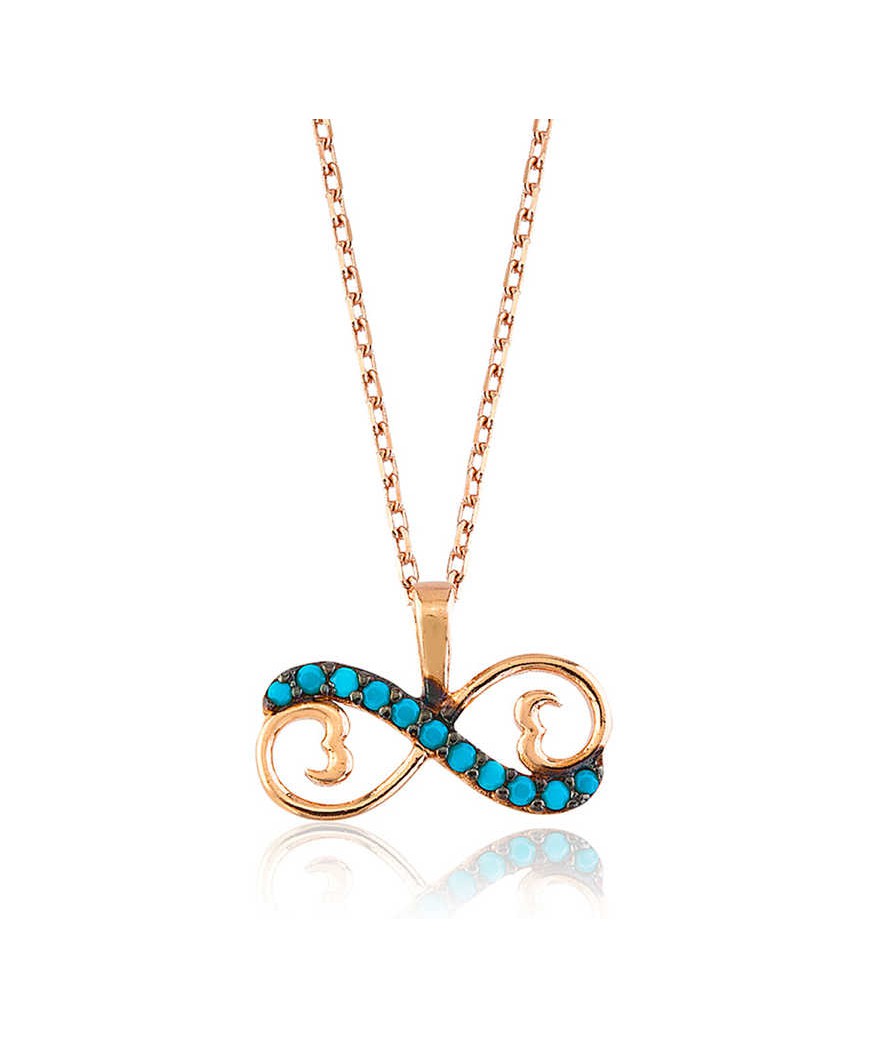 Gümüş Kalpli Sonsuzluk Bayan Kolye