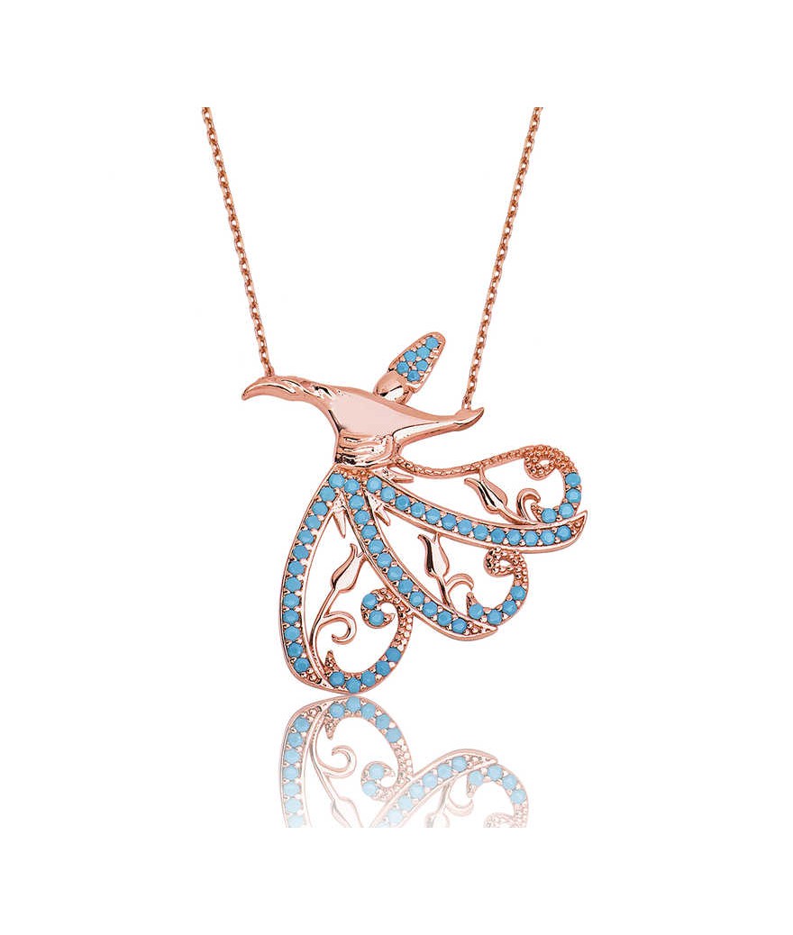 Gümüş Semazen Bayan Kolye