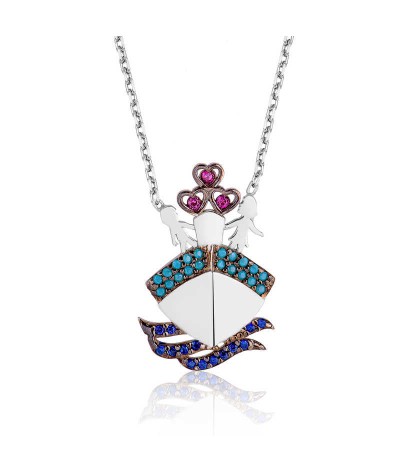 Gümüş Titanik Bayan Kolye