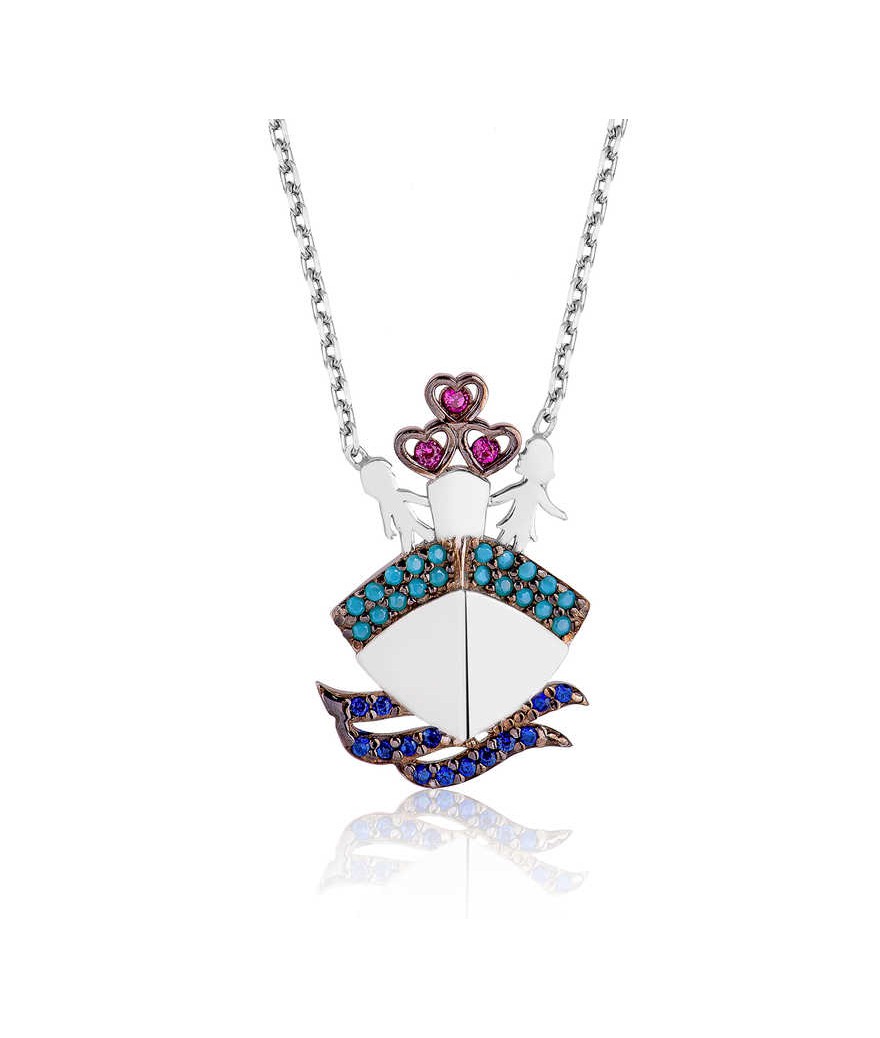 Gümüş Titanik Bayan Kolye