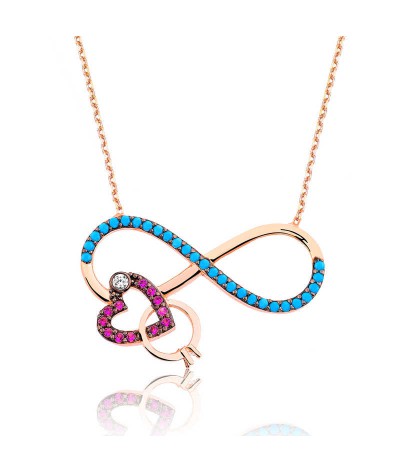 Gümüş Sonsuz Aşk Bayan Kolye