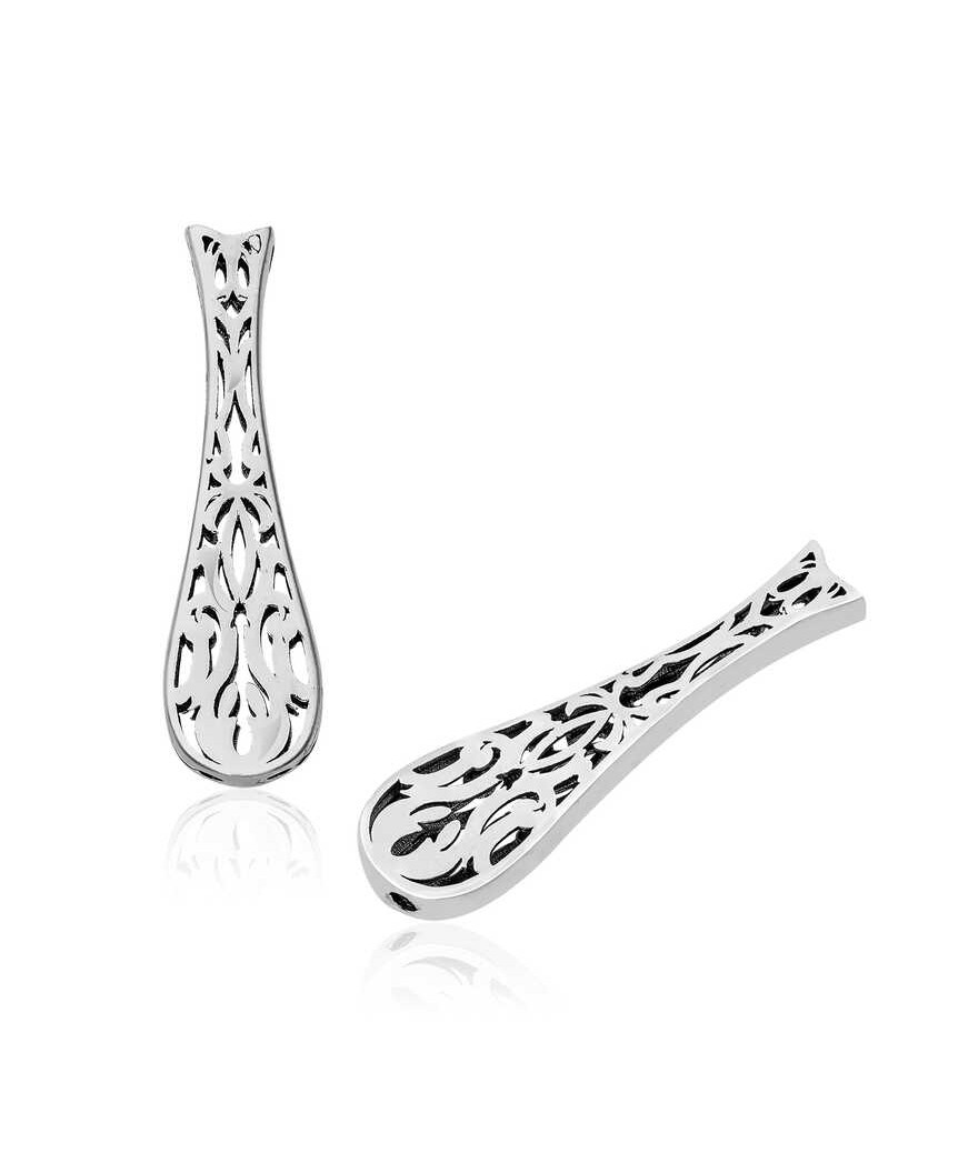 Gümüş Lale Desenli Tesbih İmamesi