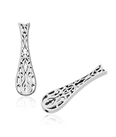 Gümüş Lale Desenli Tesbih İmamesi