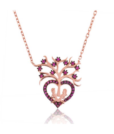 Gümüş Aşıklar Bayan Kolye