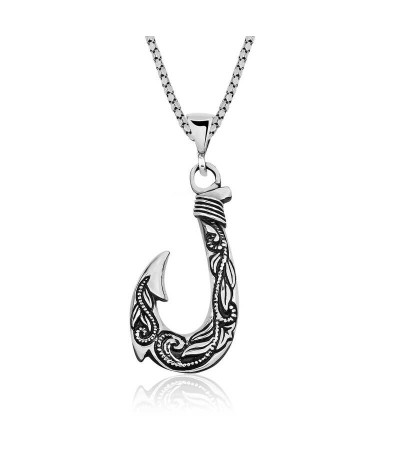 Gümüş Kanca Erkek Kolye