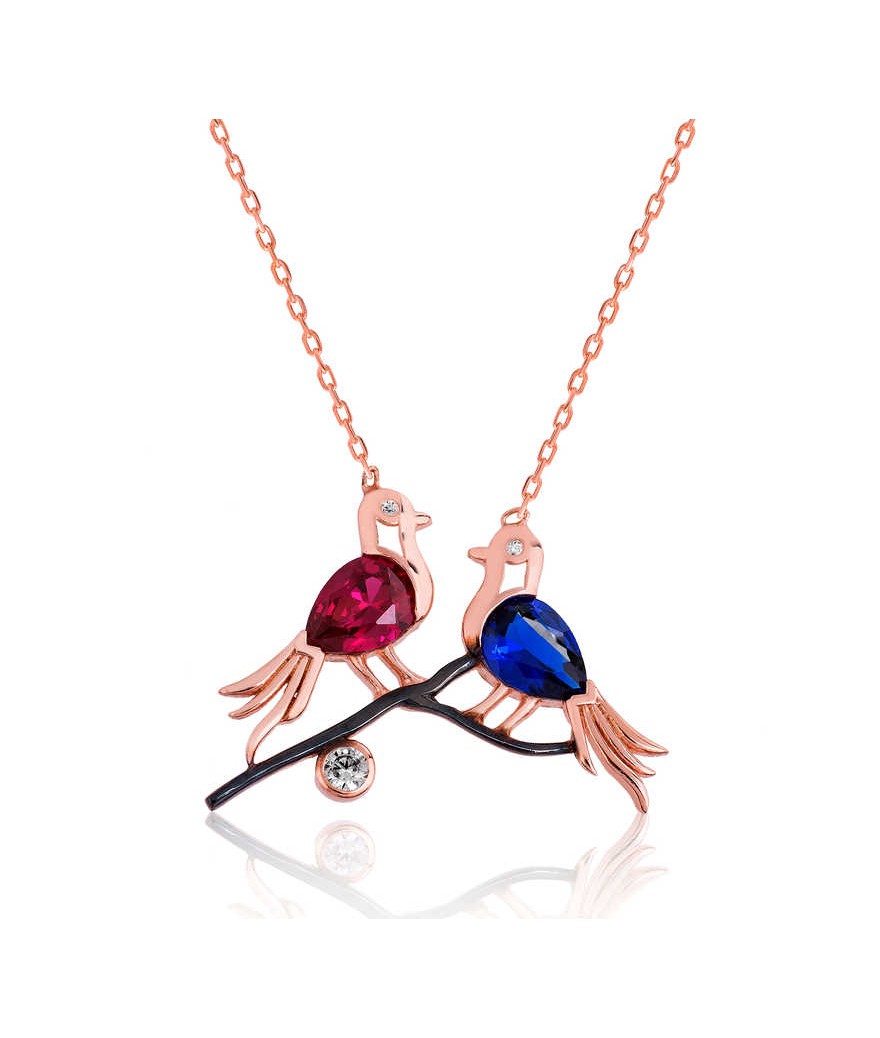 Gümüş Güvercinler Bayan Kolye