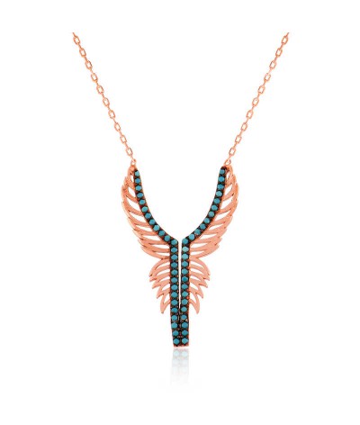 Gümüş Melek Kanadı Bayan Kolye