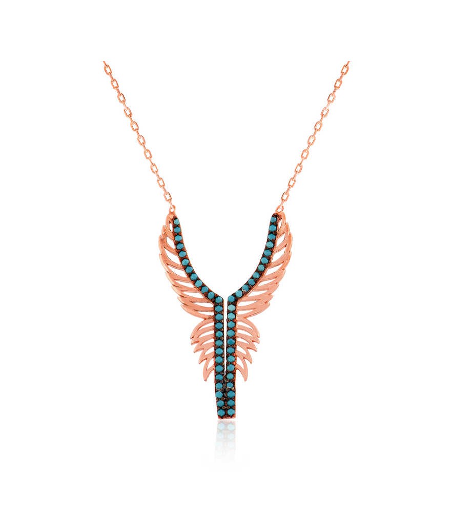 Gümüş Melek Kanadı Bayan Kolye