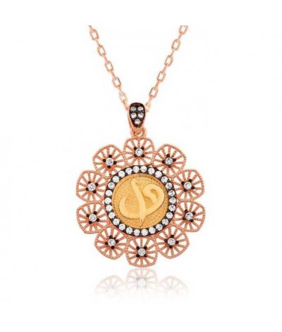 Gümüş Elif Vav Bayan Kolye