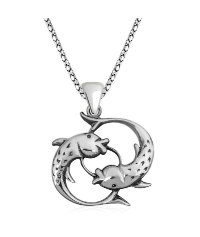 Gümüş Balık Bayan Kolye